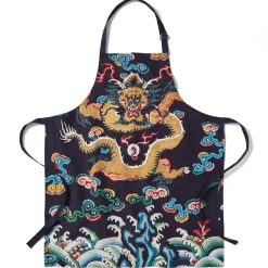 Chinese Dragon Rank Badge Apron and Tea Towel Set*The Met Store New