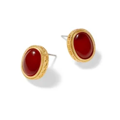 Classical Carnelian Stud Earrings*The Met Store Fashion