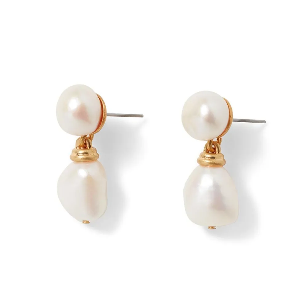 Cypriot Twist Pearl Double-Drop Earrings*The Met Store Outlet