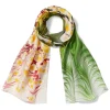 Daisy Garden Marbled Paper Oblong Silk Scarf*The Met Store Clearance