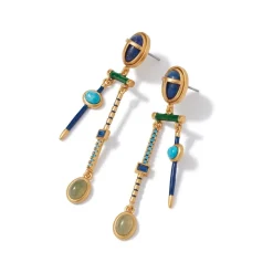 Egyptian Heart Scarab Chandelier Earrings*The Met Store Store