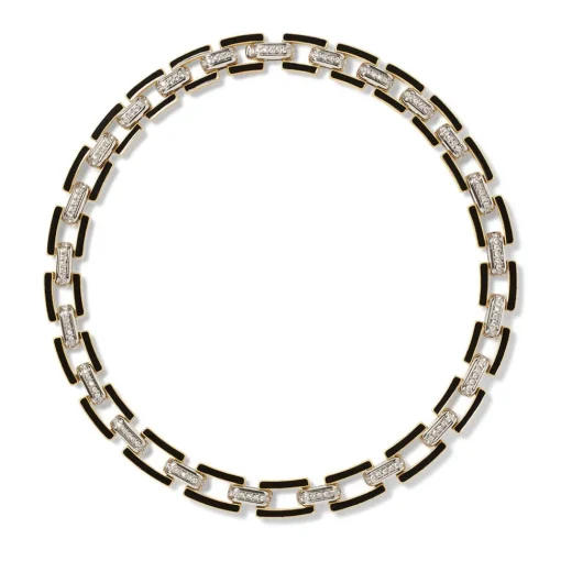 European Buckle Enamel Collar Necklace*The Met Store Store
