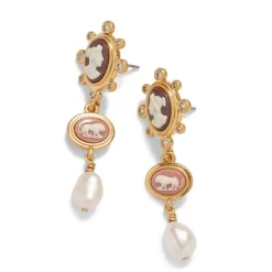 European Cameo Charm Necklace and Drop Earrings Set*The Met Store Flash Sale
