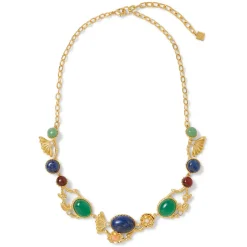 Japanese Imari Collar Necklace and Linear Drop Earrings Set*The Met Store Clearance