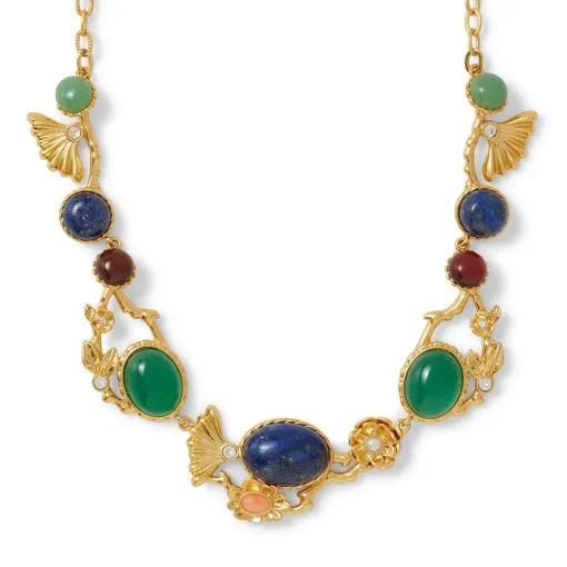 Japanese Imari Collar Necklace and Linear Drop Earrings Set*The Met Store Clearance