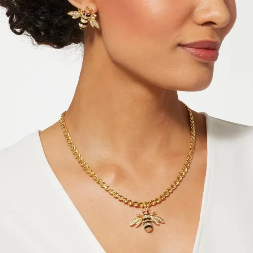 Jeweled Bee Pendant Necklace*The Met Store Discount