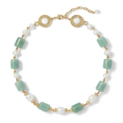 Karavas Gems Large-Bead Aventurine and Pearl Necklace and Drop Earrings Set*The Met Store Outlet