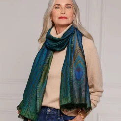 Louis C. Tiffany Peacock Feather Wool-Blend Shawl*The Met Store Cheap
