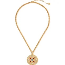 Medieval Stone Medallion Pendant Necklace*The Met Store New