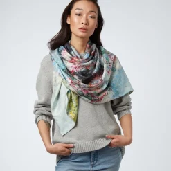 Monet Blooms Double-Sided Square Silk Scarf*The Met Store Discount