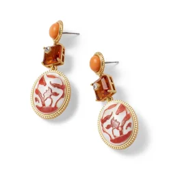 Qing Bottle Lotus Pond Drop Earrings*The Met Store Sale