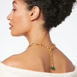 Roman Malachite Statement Necklace*The Met Store Fashion