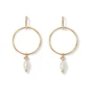 Royal Tudor Forward-Facing Hoop Earrings with Pearl Drops*The Met Store Clearance