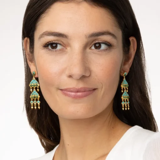 Tibetan Mandala Fringe Drop Earrings*The Met Store Best