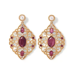 Turkish Amethyst Long Pendant Necklace and Statement Earrings Set*The Met Store Flash Sale