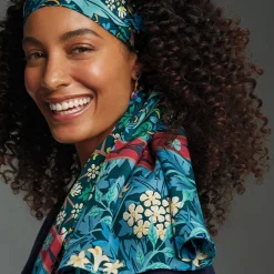 William Morris Mixed Patterns Oblong Silk Scarf*The Met Store Cheap