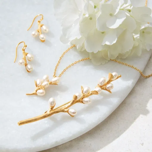 Willow Catkins Pearl Drop Earrings*The Met Store Cheap